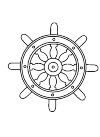 Wheel of ship